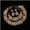 Image 2 : Designer Crystal Statement Costume Jewelry Set, Necklace, Bracelet & Earrings