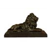 Image 1 : Large Barye African Lioness Lion Wild Life Animal Bronze Sculpture Statue Decor