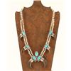 Image 2 : Outstanding Navajo Silver & Turquoise Bear Claw