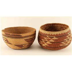 Lot of 2 Hupa Baskets