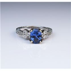 Elegant Tanzanite & Diamond Ring