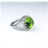 Image 2 : Dramatic Peridot & Diamond Ring