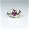 Image 1 : Striking Purple Garnet & Diamond Ring