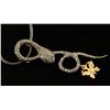 Image 1 : Diamond, Sterling & Gold Snake Necklace