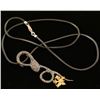 Image 2 : Diamond, Sterling & Gold Snake Necklace