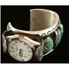 Image 1 : Old Pawn Navajo Turquoise & Silver Watch Cuff