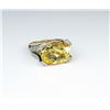 Image 2 : Designer Inspired Citrine & Diamond Ring