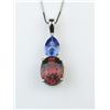 Image 1 : Captivating Pink Tourmaline & Tanzanite Pendant