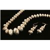 Image 2 : Navajo Sterling Silver Beaded Necklace & Earrings