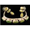 Image 1 : Green Turquoise Bracelet & Earring Set