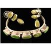 Image 2 : Green Turquoise Bracelet & Earring Set