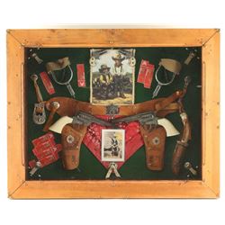 Shadowbox with Kid's Cowboy Gear