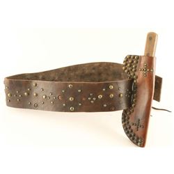 Spotted Belt with Knife Sheath