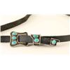Image 1 : Hatband with Navajo Silver & Turquoise Buckle