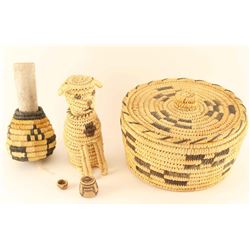Lot of 4 Basketry Items