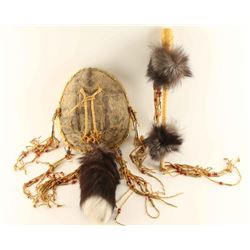 Native Turtle Shell Drum & Beater