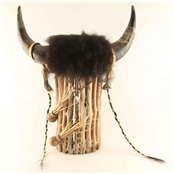 Buffalo Headdress on Saguaro Wood