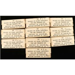 Lot of 10 Blank 45 Cal Cartridges