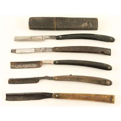 Lot of 5 Antique Straight Razors