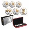 Image 1 : 2016 Canada A Historic Reign Silver Maple Leaf 5-coin Fractional Set (Tax Exempt).