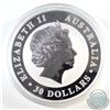 Image 2 : 2016 Australia 1 Kilo Kookaburra Fine Silver Coin (Tax Exempt). Capsule contains light scratches.