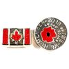 Image 1 : 2x Beaver Bullion 1oz Fine Silver with Enamel (Tax Exempt). You will receive the Canadian Flag Bar, 