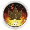 Image 1 : 2016 Canada 1oz Fine Silver Maple Leaf with Coloured Celebration Theme (Tax Exempt).