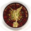 Image 1 : 2016 Mexico 1oz Gold Plated Libertad with Coloured Aztec Calendar Theme (Tax Exempt)