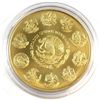 Image 2 : 2016 Mexico 1oz Gold Plated Libertad with Coloured Aztec Calendar Theme (Tax Exempt)