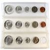 Image 1 : Lot of 3x 1964 USA 5-coin Year Sets in Hard Plastic Holders. One of the sets is missing the Penny. 3