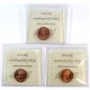 Image 2 : 1967, 1977, & 1979 Canada 1-cent ICCS Certified MS-66 Red. 3pcs.