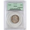 Image 1 : 25-cent 1929 PCGS Certified MS-65. Lots of original Mint lustre accented with toning around the rim.
