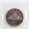 Image 2 : Silver $1 1951 ICCS Certified SP-66. This coin features beautiful indigo rainbow toning throughout w