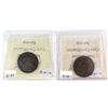 Image 2 : Lot 2x Ships and Colonies Tokens ICCS Certified. Lot includes: 2x Breton 997, Lees 2, VF-20 & EF-40 