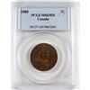Image 1 : 1905 Canada 1-cent PCGS Certified MS-63 Red Brown