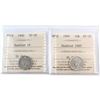 Image 1 : 10-cent 1940 NFLD ICCS Certified - Double 19 VF-20 & Double 1940 VF-30. 2pcs