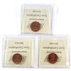 Image 2 : 1998, 1999, 2001 Canada 1-cent ICCS Certified MS-65 Red. 3pcs.