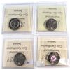 Image 2 : 4x 2006 Canada 25-cent ICCS Certified - 2006 Bravery MS-66, 2006 RCM Logo MS-66, 2006P MS-65 & 2006P