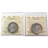 Image 1 : 1913 & 1914 Canada 50-cent ICCS Certified F-12. 2pcs