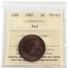 Image 1 : 1887 Canada 1-cent ICCS Certified MS-63 Red