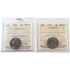 Image 1 : 1924 & 1936 Canada 5-cent ICCS Certified MS-62. 2pcs