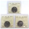 Image 1 : 2011, 2012 & 2016 Canada 50-cent ICCS Certified MS-66. 3pcs