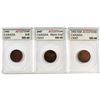 Image 1 : 1946 RB, 1947 Maple Leaf & 1953 NSF Canada 1-cent ACG Certified MS-66. 3pcs