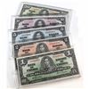 Image 1 : 1937 Bank of Canada $1, $2, $5, $10, & $20 Notes in hard plastic holder. 5pcs