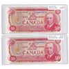 Image 1 : 1975 $50 BC-51a-I, Bank of Canada, Lawson-Bouey, EHF Prefix EF-AU & 1973 $50 BC-51b, Crow-Bouey, EHH