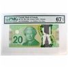 Image 1 : 2012 $20 BC-71b, Bank of Canada, Wilkins-Poloz, Printer: CBNC-polymer, FWF Prefix PMG Certified GUNC