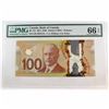 Image 1 : 2011 $100 BC-73c, Bank of Canada Wilkins-Poloz, Printer: CBNC-Polymer, GJC Prefix PMG Certified GUNC