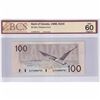 Image 1 : 1988 $100 Bc-60a, Bank of Canada, Thiessen-Crow, AJY Prefix BCS Certified UNC-60
