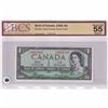 Image 1 : 1954 $1 BC-29a, Bank of Canada Coyne-Towers, Devil's Face, HA Prefix BCS Certified AU-55