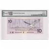 Image 2 : 1989 $10 BC-57aA RD9b, Bank of Canada, Thiessen-Crow, Printer: BABN, ADX Replacement PMG Certified C